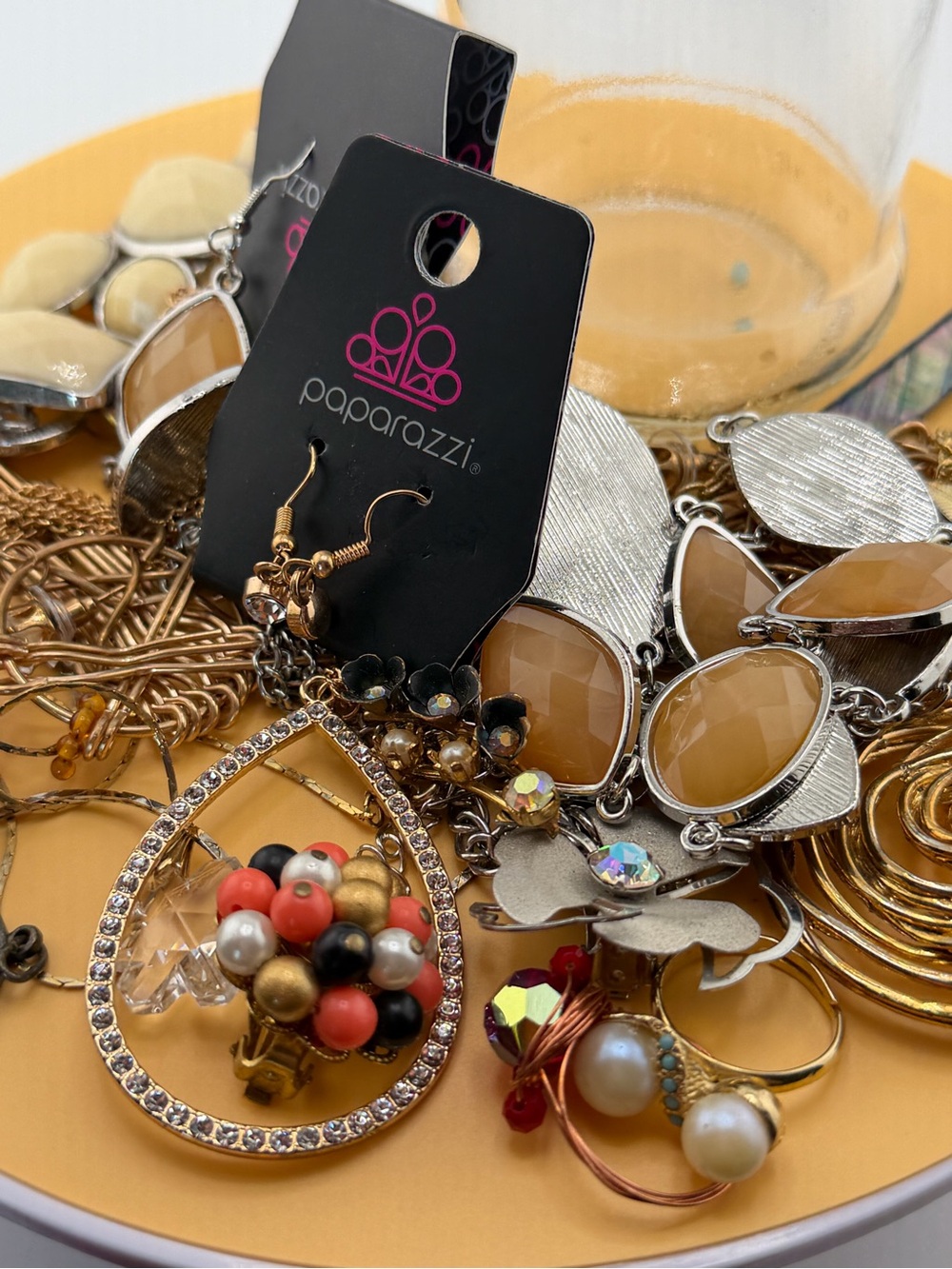 Jewelry Jar Wearables Pendants Rings Rhinestones Necklaces NWT & Vintage